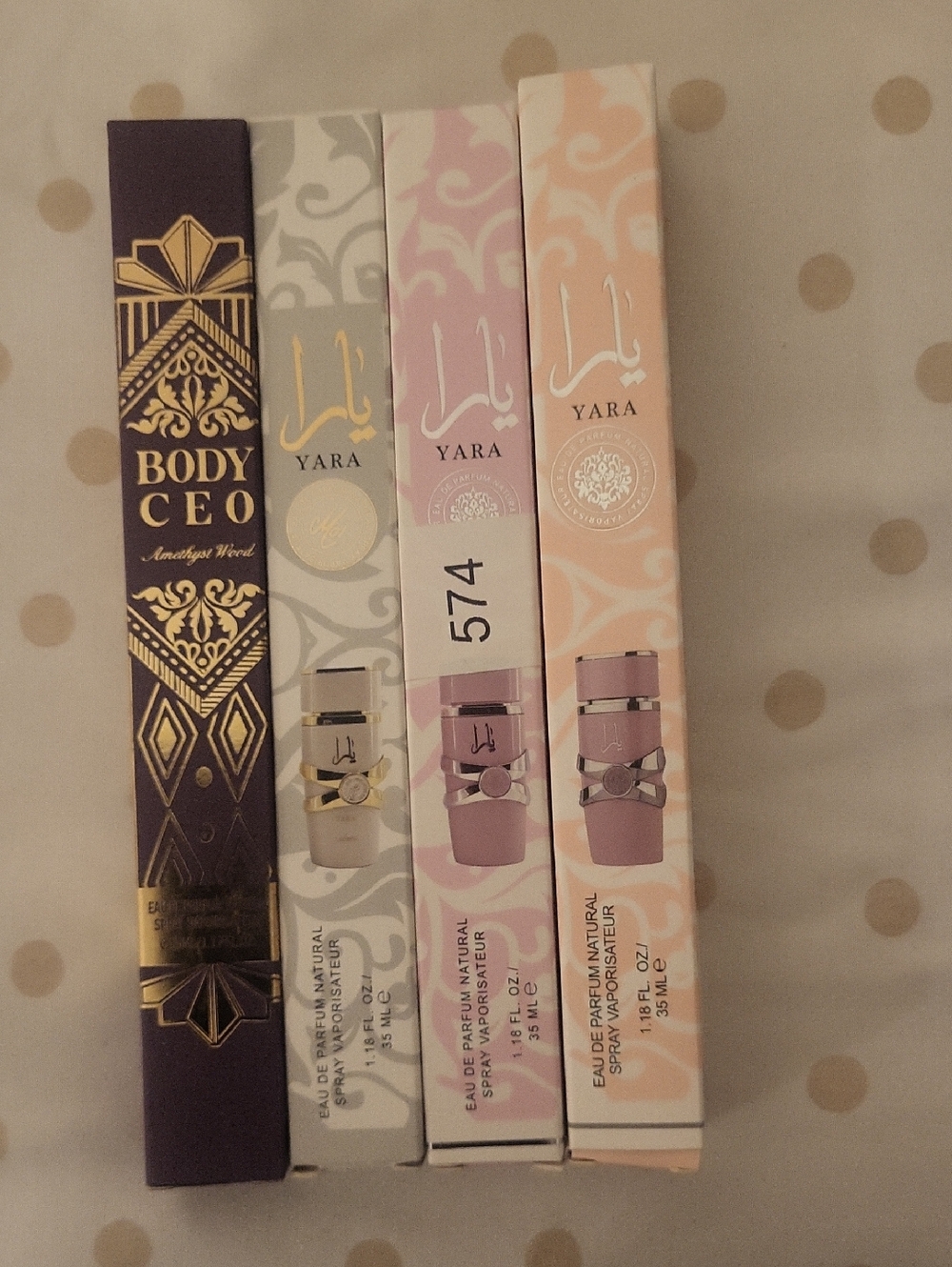 Ara Yara Eau de Parfum Set in Pink, Purple, Cream